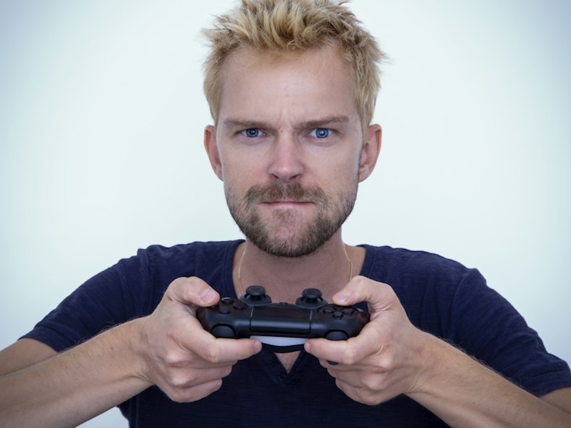 Gaming headset on stand